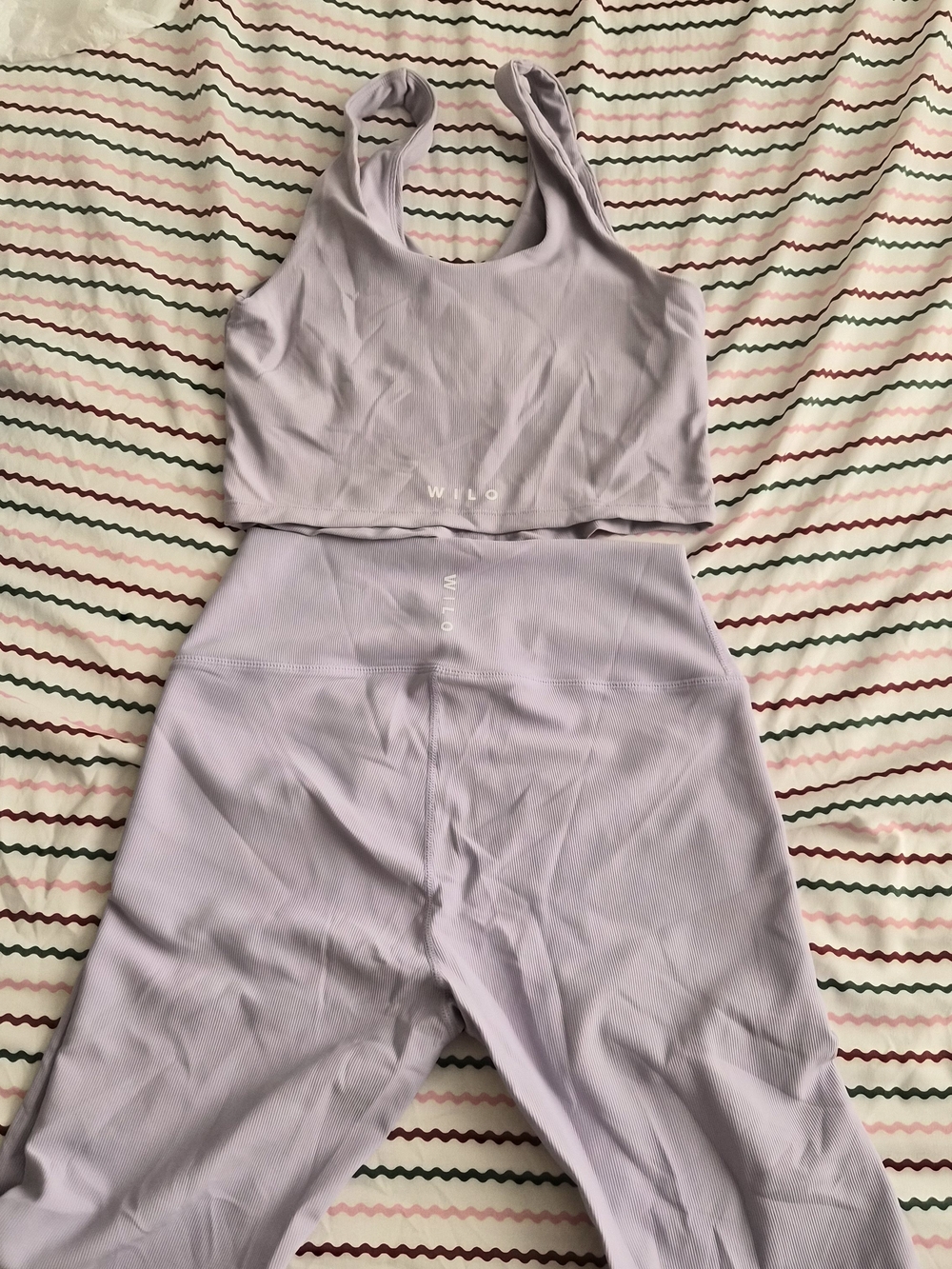Willow Lilac Seamless Racerback Sports Bra & High-Waist Leggings Set